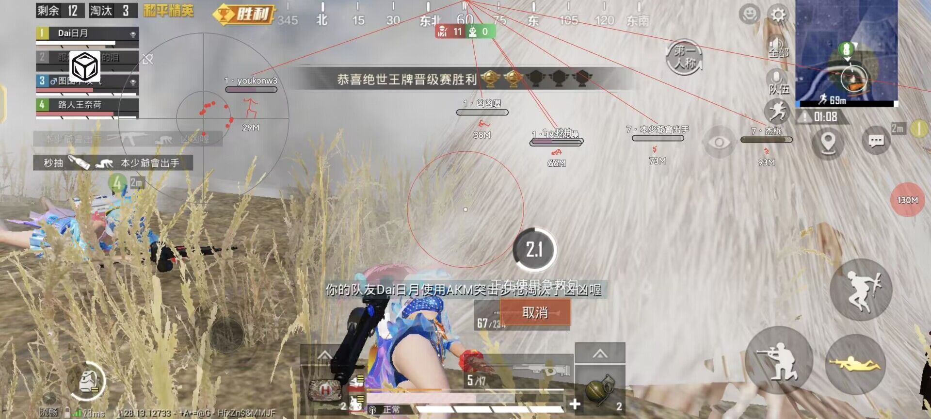 抖音和平精英飞机上唱歌